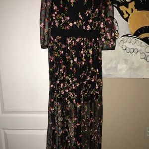 NWT Karlie flower embroidered maxi dress